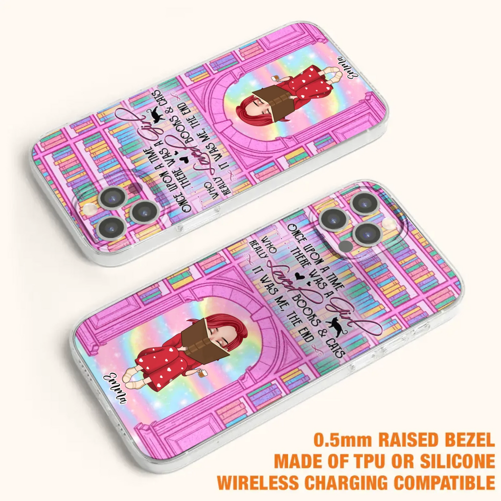 Custom Personalized Reading Girl Phone Case - Gift Idea For Books Lovers - It Was Me The End - Case For iPhone/Samsung