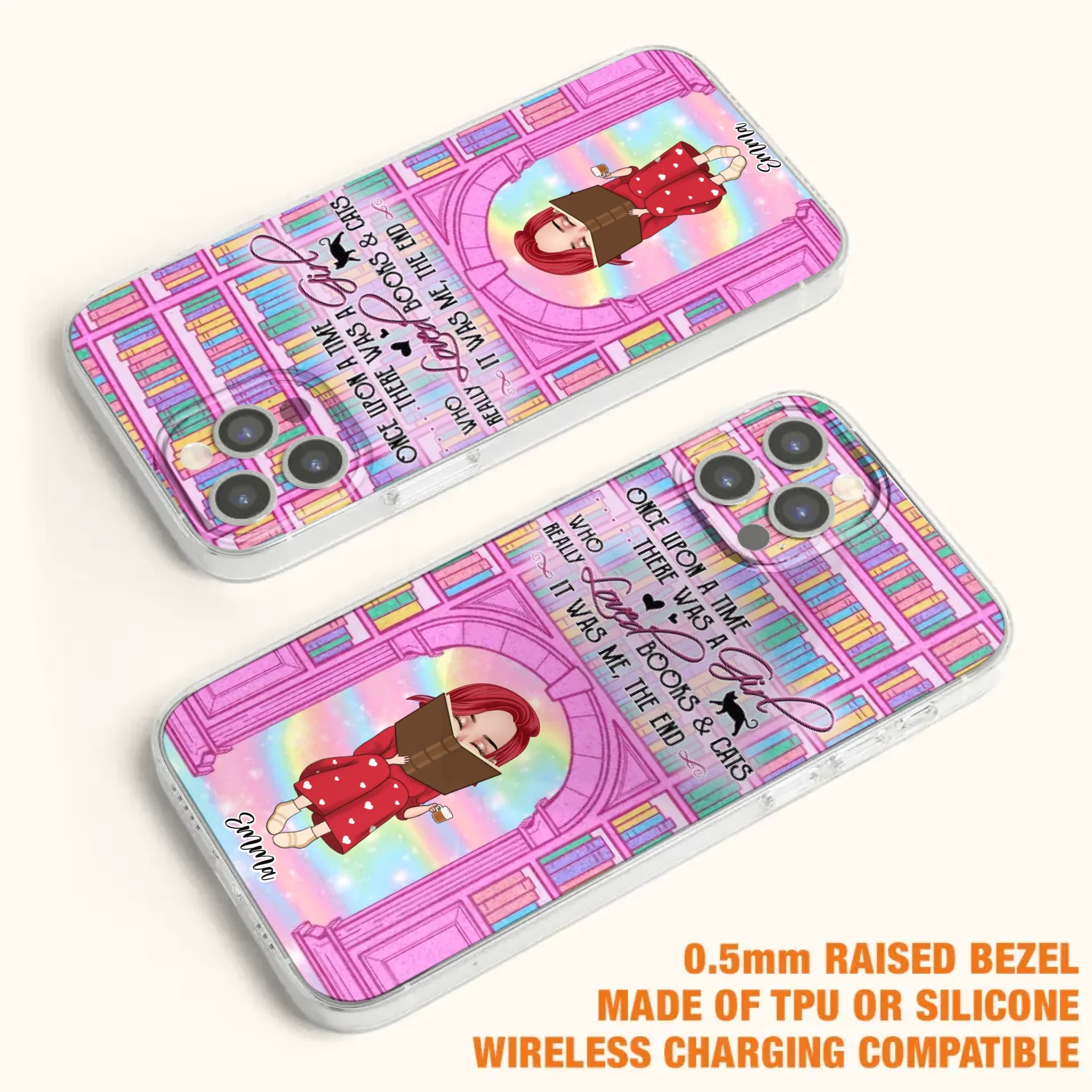 Custom Personalized Reading Girl Phone Case - Gift Idea For Books Lovers - It Was Me The End - Case For iPhone/Samsung