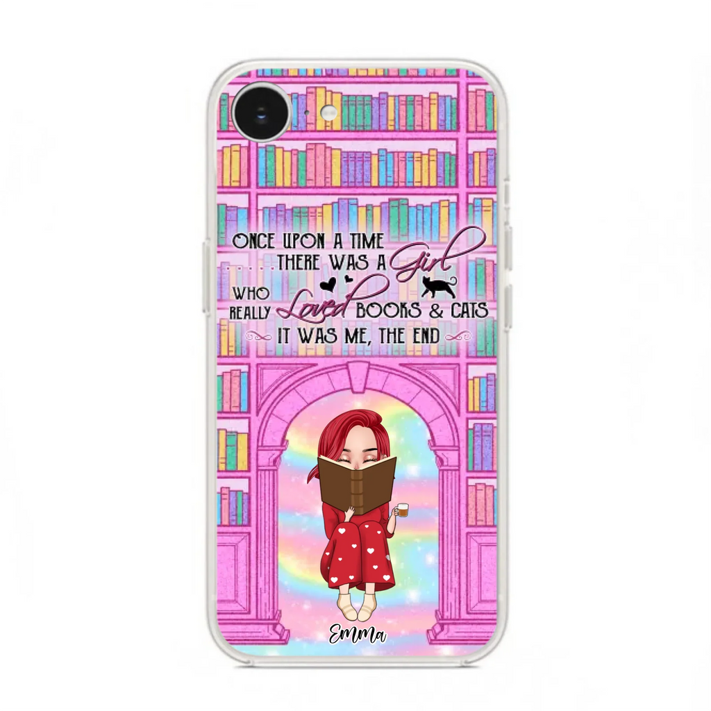 Custom Personalized Reading Girl Phone Case - Gift Idea For Books Lovers - It Was Me The End - Case For iPhone/Samsung