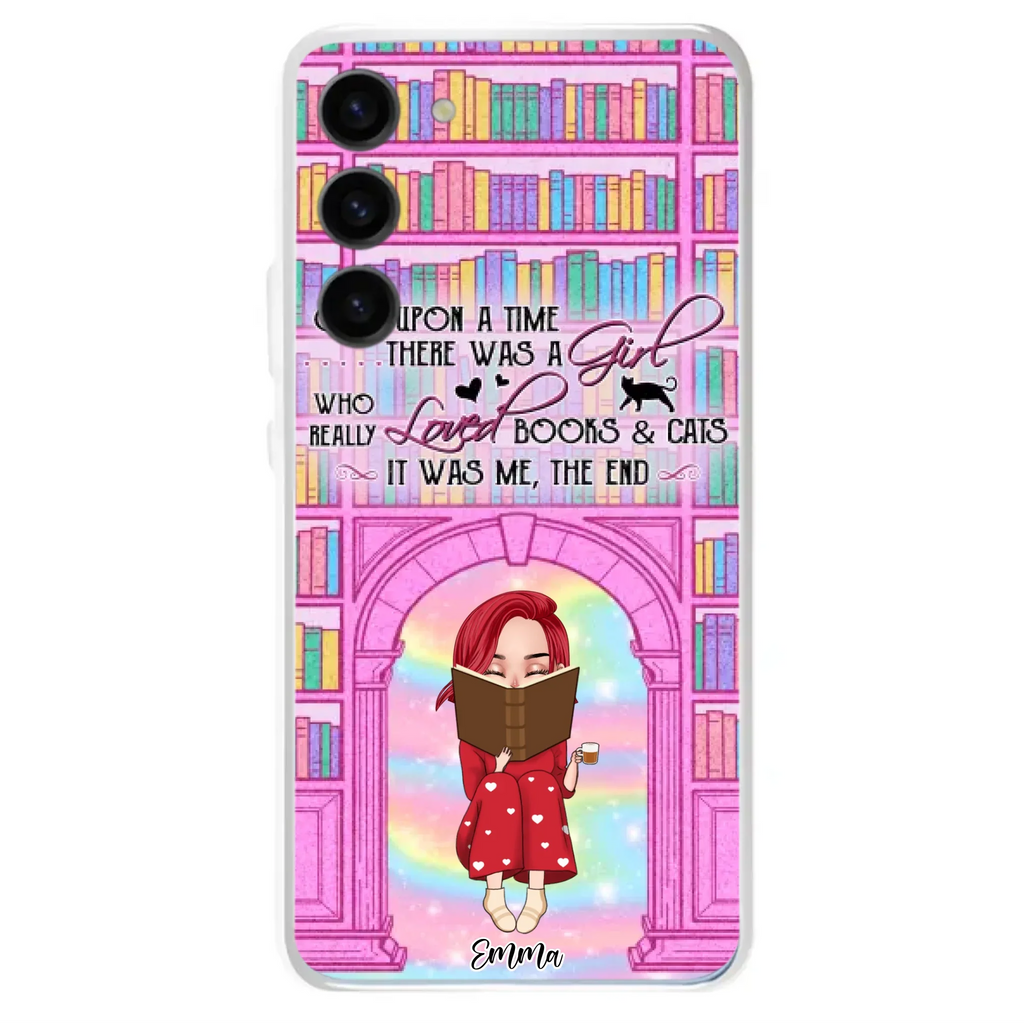 Custom Personalized Reading Girl Phone Case - Gift Idea For Books Lovers - It Was Me The End - Case For iPhone/Samsung