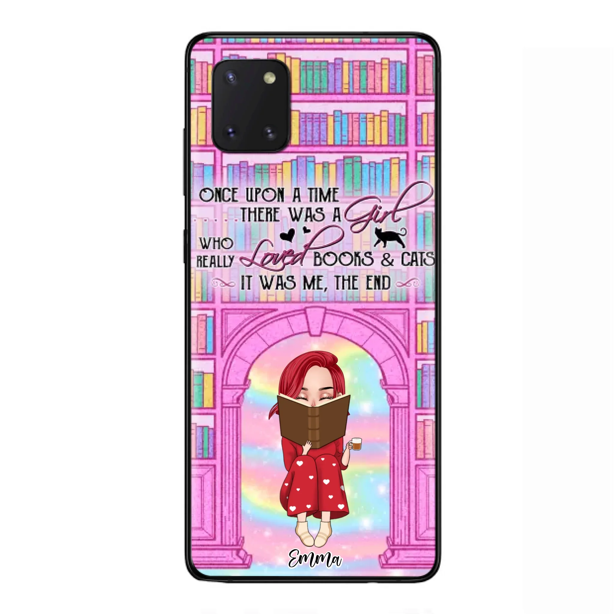 Custom Personalized Reading Girl Phone Case - Gift Idea For Books Lovers - It Was Me The End - Case For iPhone/Samsung