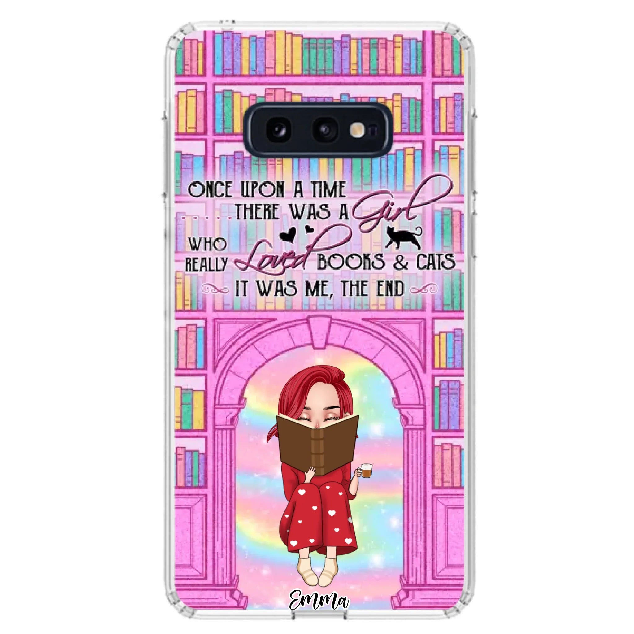 Custom Personalized Reading Girl Phone Case - Gift Idea For Books Lovers - It Was Me The End - Case For iPhone/Samsung