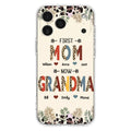 Custom Personalized Grandma Phone Case - Gift Idea For Grandma/Mom/ Mother's Day - Up to 6 Kids And 12 Grandkids - First Mom Now Grandma - Case For iPhone And Samsung