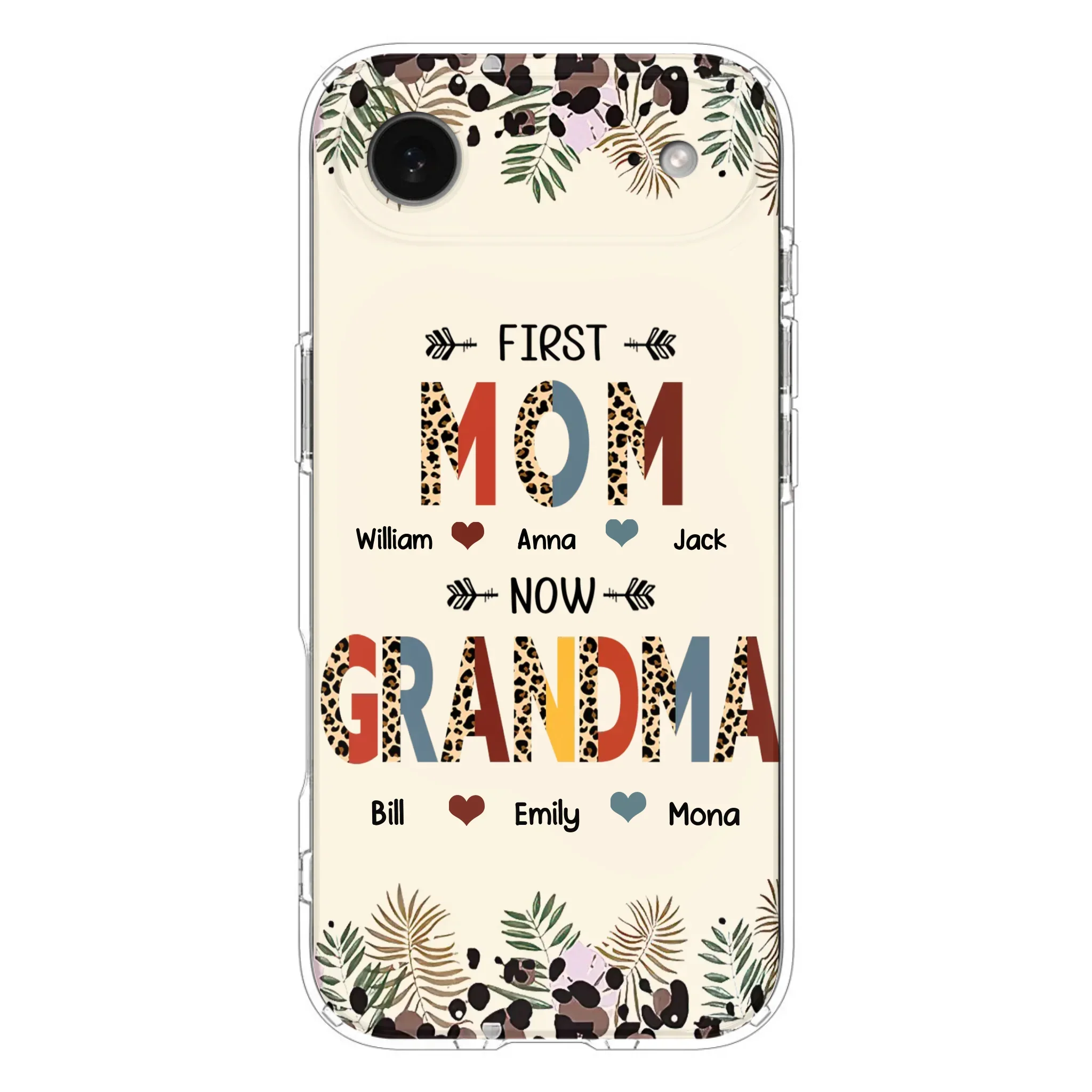 Custom Personalized Grandma Phone Case - Gift Idea For Grandma/Mom/ Mother's Day - Up to 6 Kids And 12 Grandkids - First Mom Now Grandma - Case For iPhone And Samsung