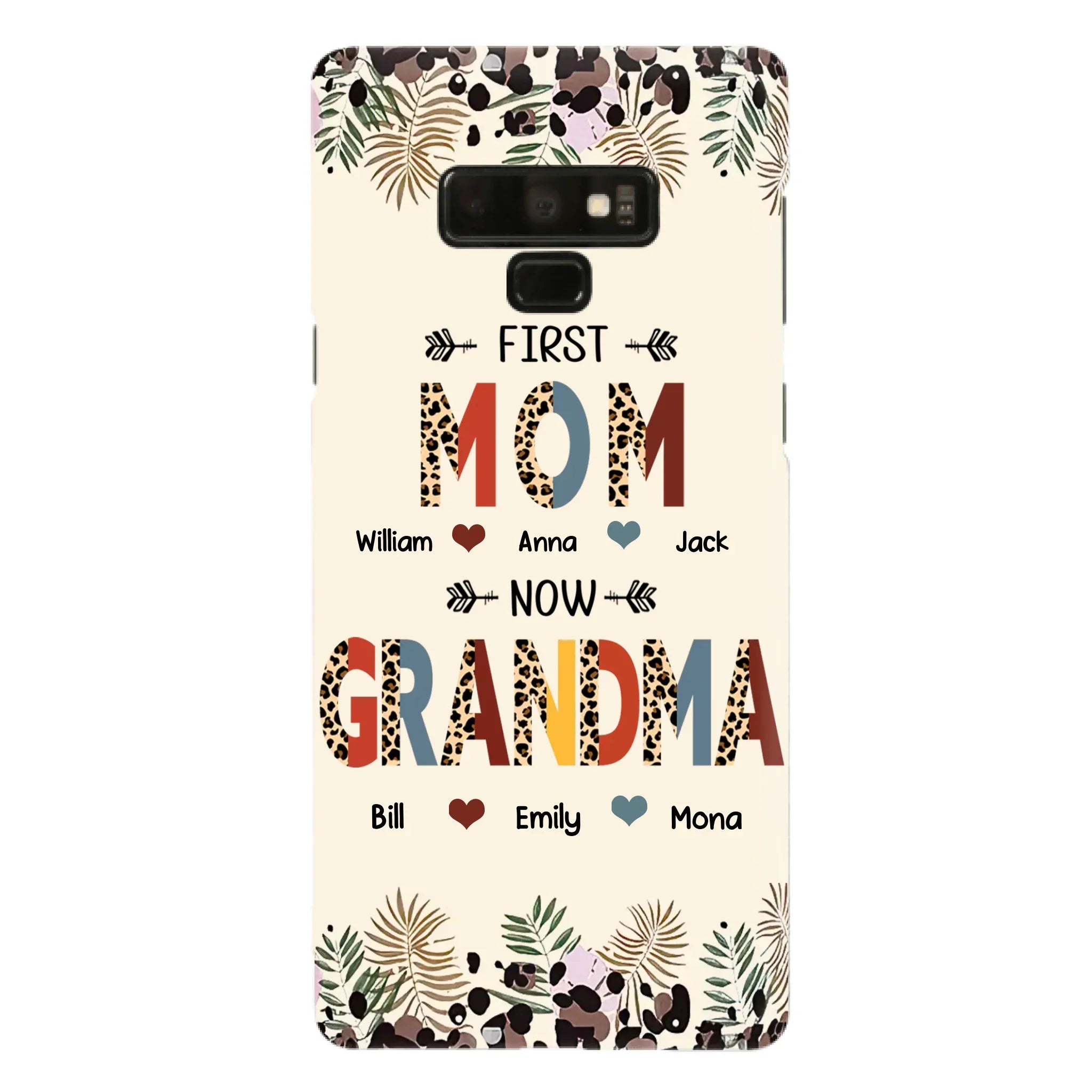 Custom Personalized Grandma Phone Case - Gift Idea For Grandma/Mom/ Mother's Day - Up to 6 Kids And 12 Grandkids - First Mom Now Grandma - Case For iPhone And Samsung