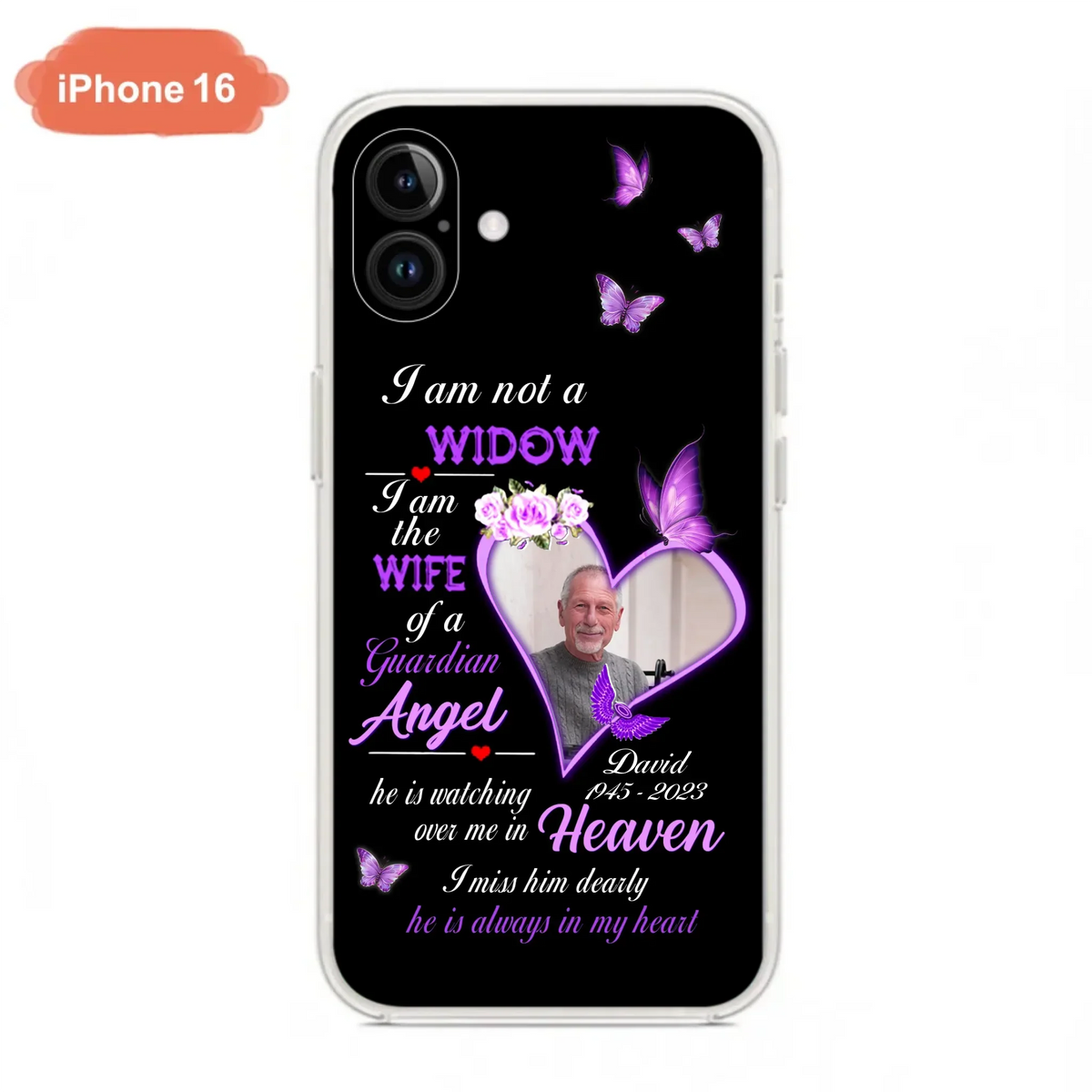 Custom Personalized Memorial Phone Case - Memorial Gift Idea For Family - Case For iPhone/Samsung - I Am Not A Widow