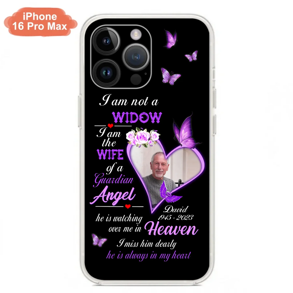 Custom Personalized Memorial Phone Case - Memorial Gift Idea For Family - Case For iPhone/Samsung - I Am Not A Widow