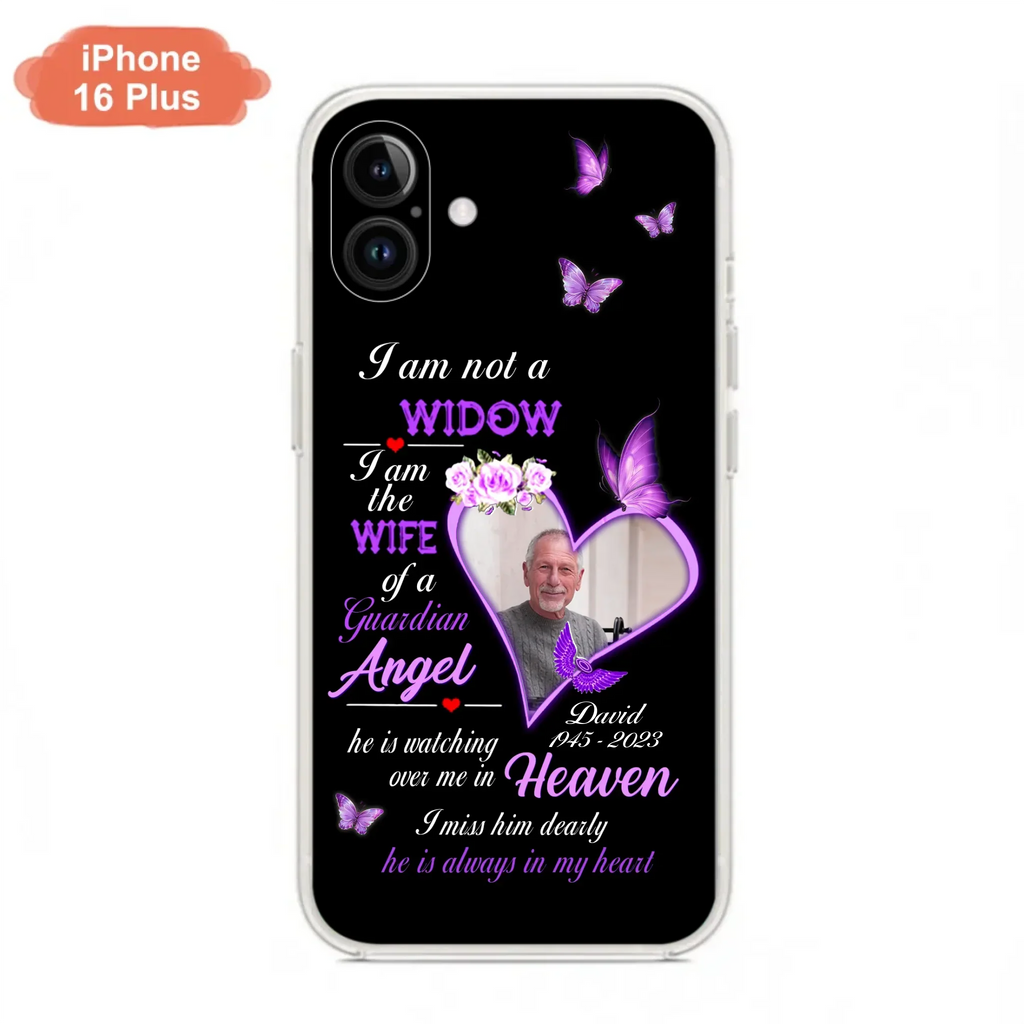 Custom Personalized Memorial Phone Case - Memorial Gift Idea For Family - Case For iPhone/Samsung - I Am Not A Widow
