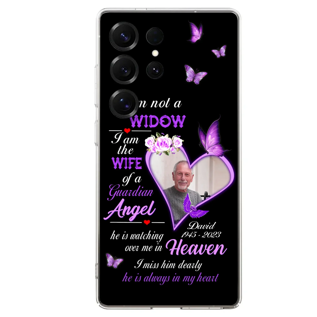 Custom Personalized Memorial Phone Case - Memorial Gift Idea For Family - Case For iPhone/Samsung - I Am Not A Widow