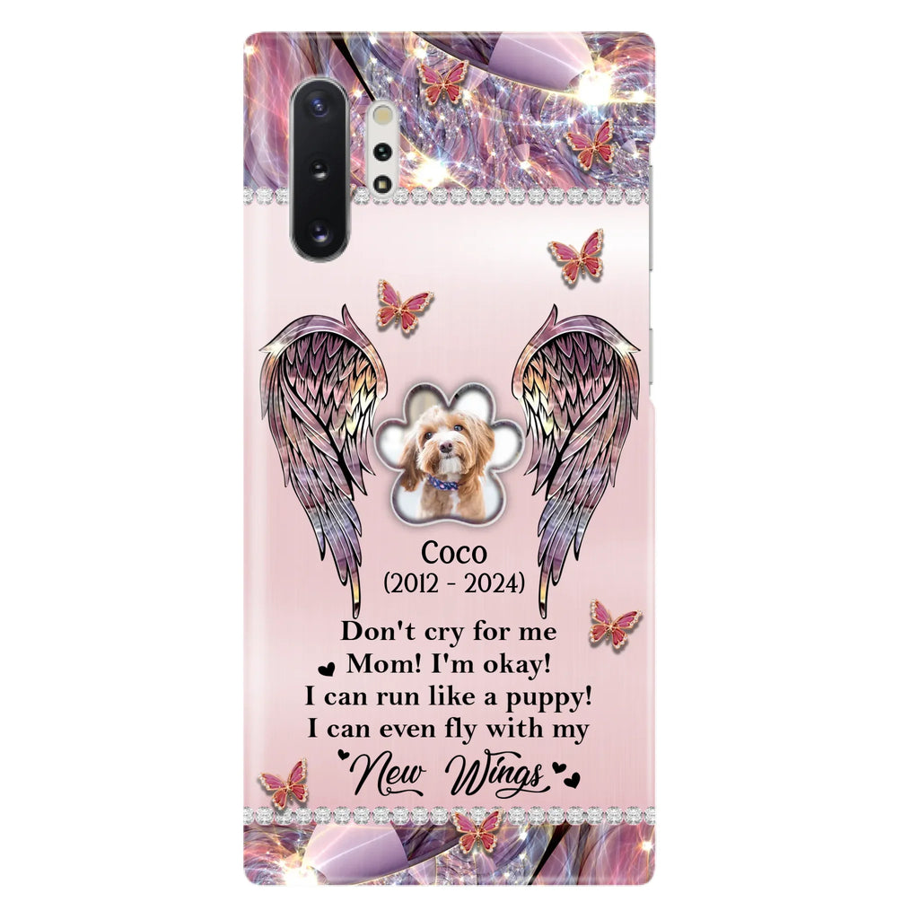 Personalized Memorial Phone Case - Upload Photo - Memorial Gift Idea For Dog Lover - Don't Cry For Me - Case For iPhone/Samsung