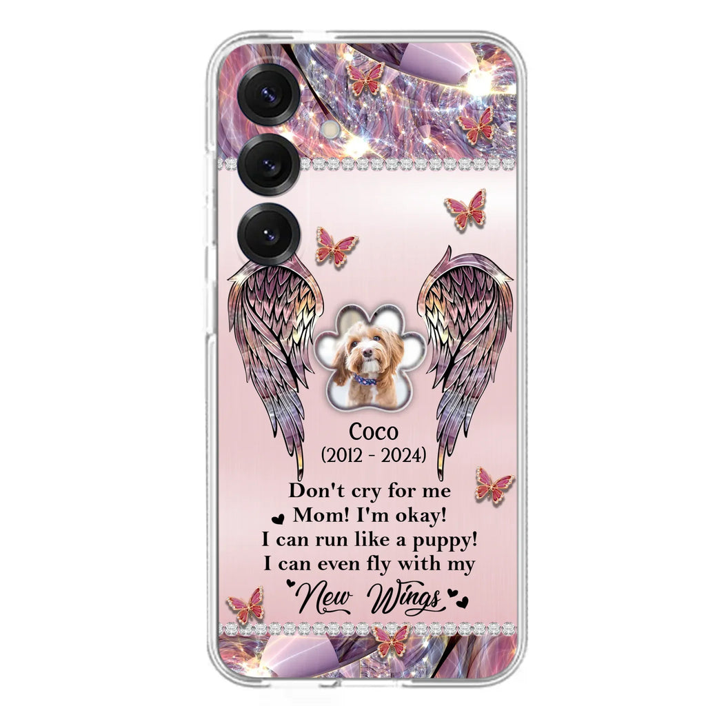 Personalized Memorial Phone Case - Upload Photo - Memorial Gift Idea For Dog Lover - Don't Cry For Me - Case For iPhone/Samsung