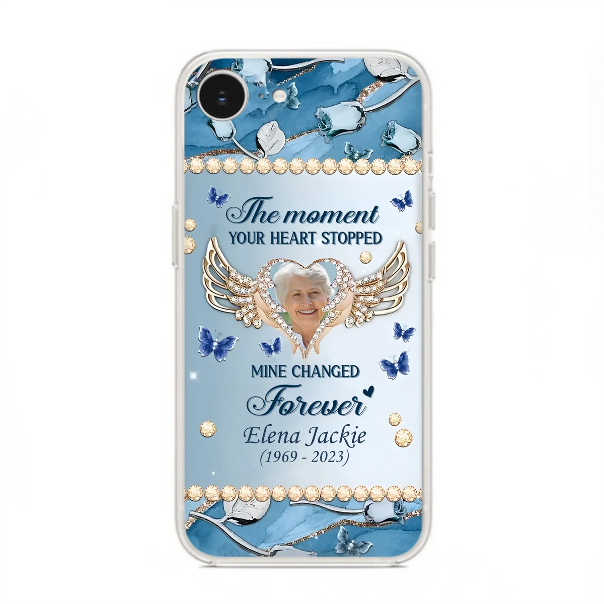 Personalized Memorial Phone Case - Memorial Gift Idea For Family - Case For iPhone/Samsung - The Moment Your Heart Stopped Mine Changed Forever
