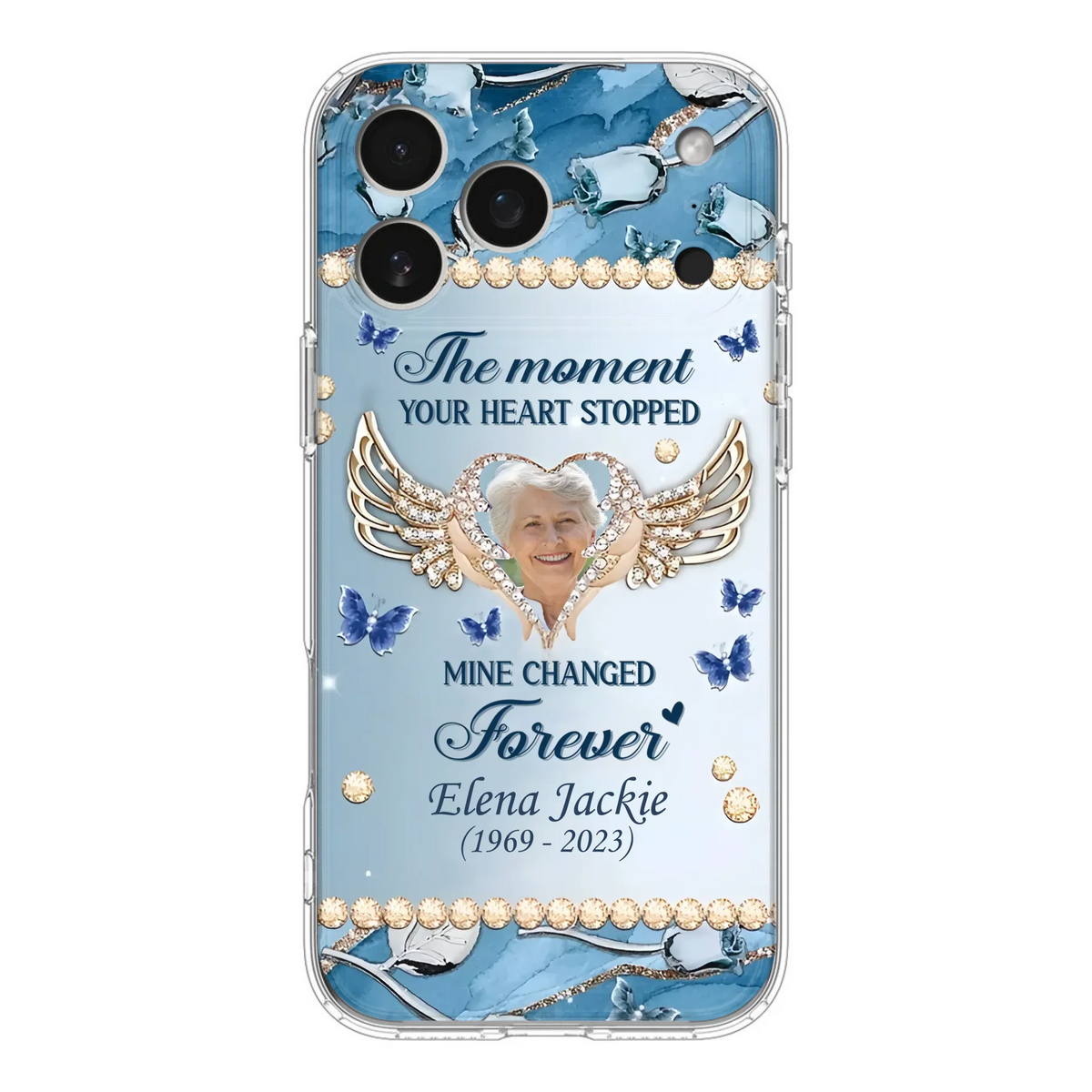Personalized Memorial Phone Case - Memorial Gift Idea For Family - Case For iPhone/Samsung - The Moment Your Heart Stopped Mine Changed Forever