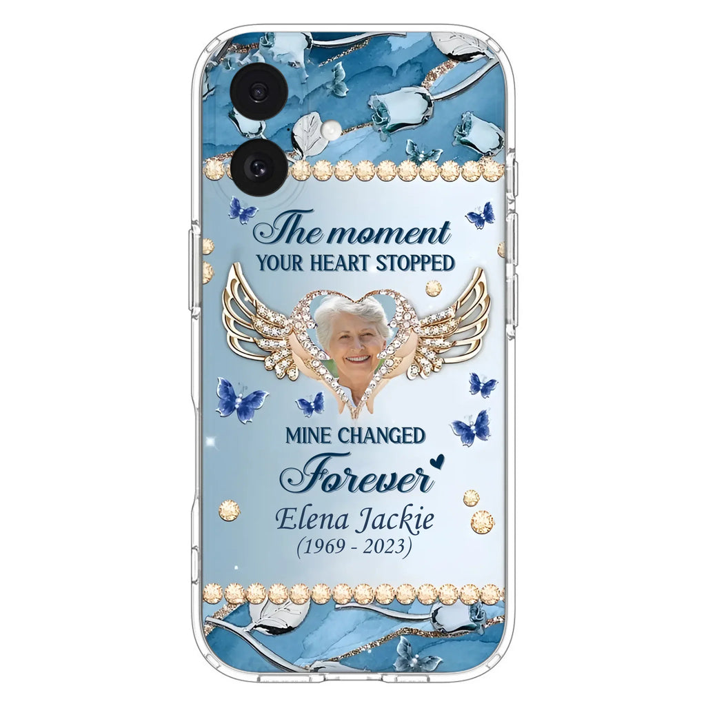 Personalized Memorial Phone Case - Memorial Gift Idea For Family - Case For iPhone/Samsung - The Moment Your Heart Stopped Mine Changed Forever