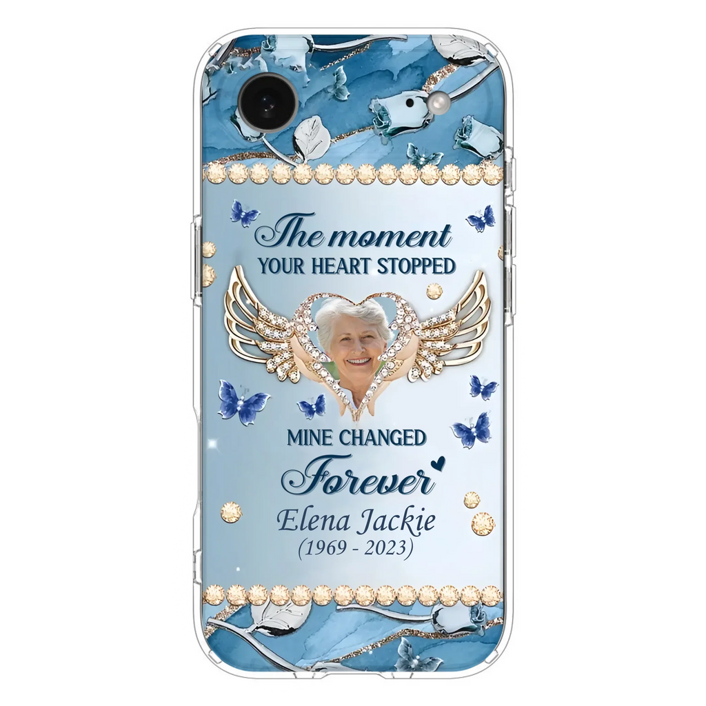 Personalized Memorial Phone Case - Memorial Gift Idea For Family - Case For iPhone/Samsung - The Moment Your Heart Stopped Mine Changed Forever