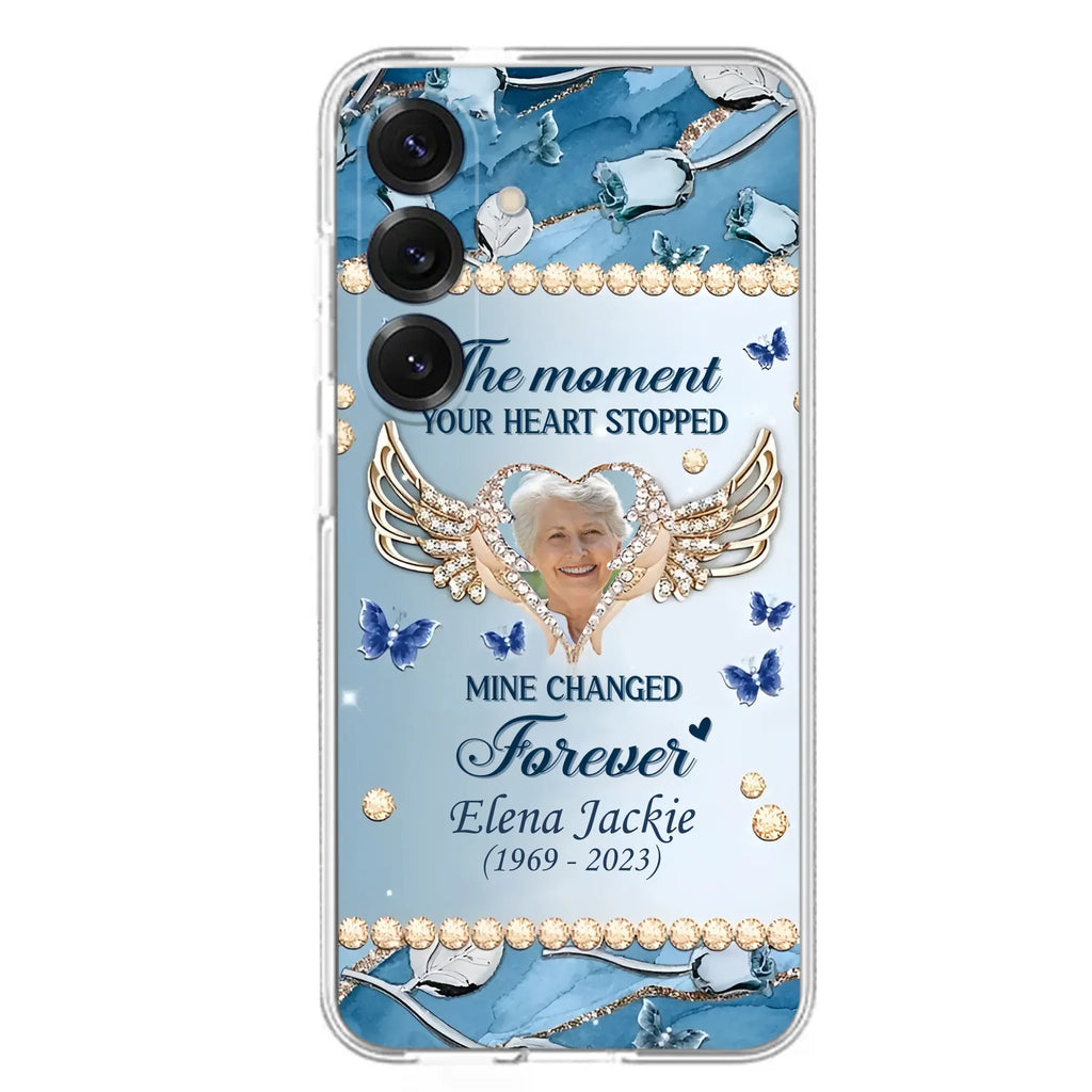 Personalized Memorial Phone Case - Memorial Gift Idea For Family - Case For iPhone/Samsung - The Moment Your Heart Stopped Mine Changed Forever