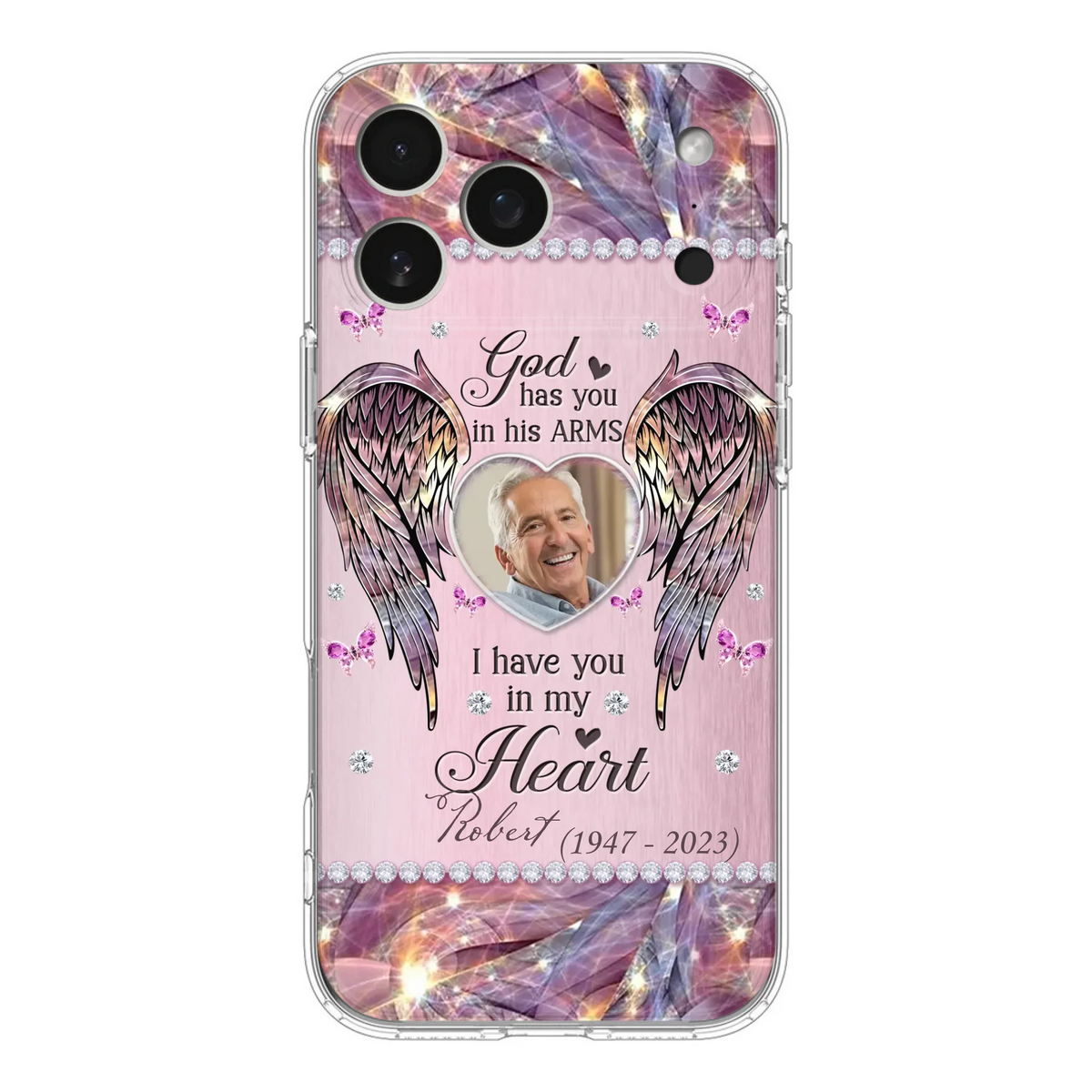 Custom Personalized Memorial Phone Case - Memorial Gift Idea For Family - Case For iPhone/Samsung - God Has You In His Arms