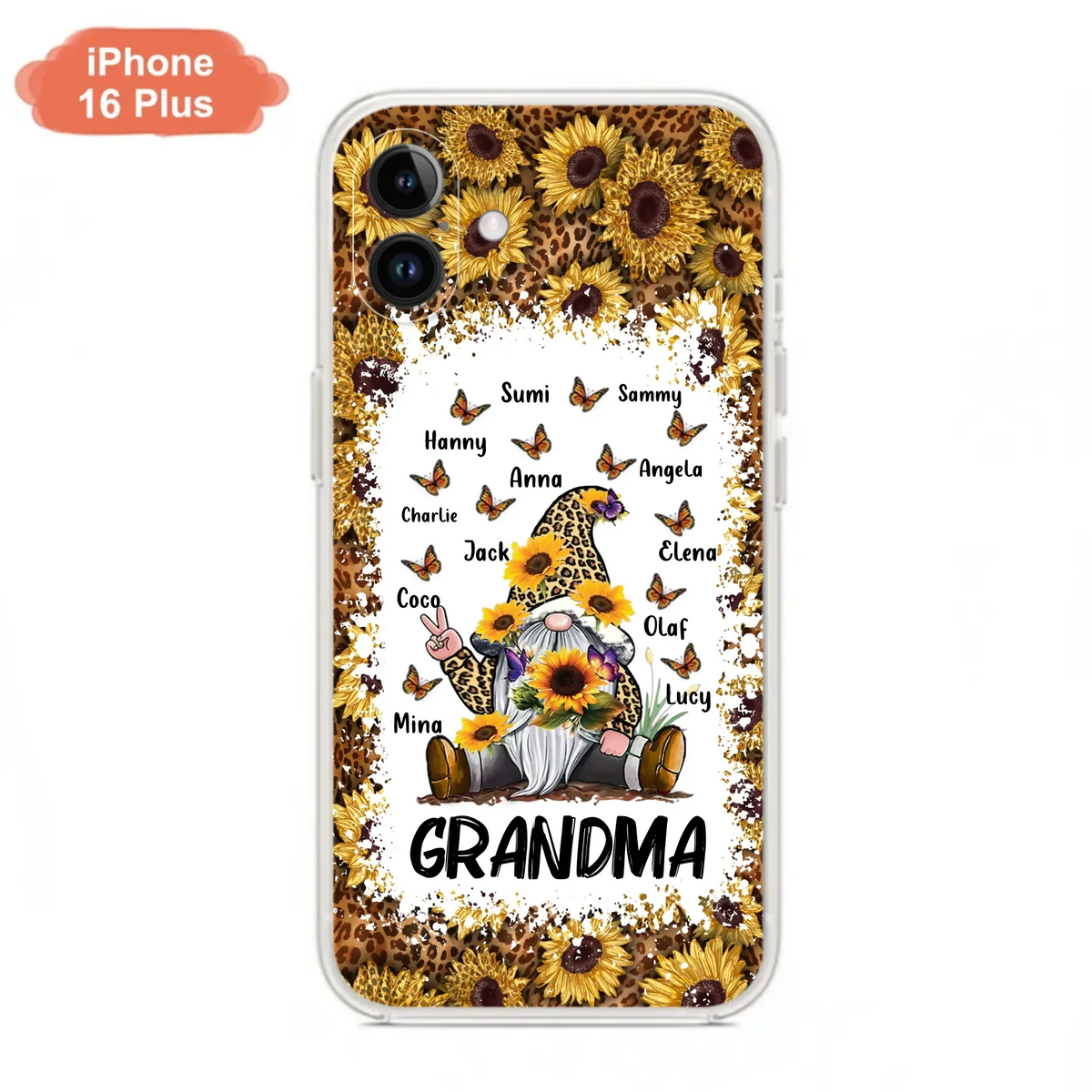 Personalized Sunflower Grandma Phone Case - Gift Idea For Grandma - Up to 12 Kids - Case For iPhone/Samsung