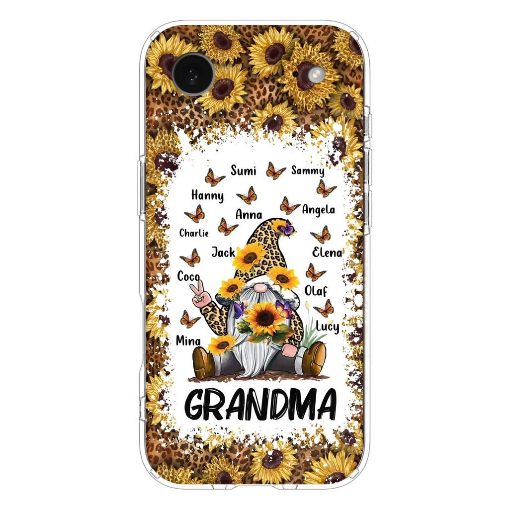 Personalized Sunflower Grandma Phone Case - Gift Idea For Grandma - Up to 12 Kids - Case For iPhone/Samsung