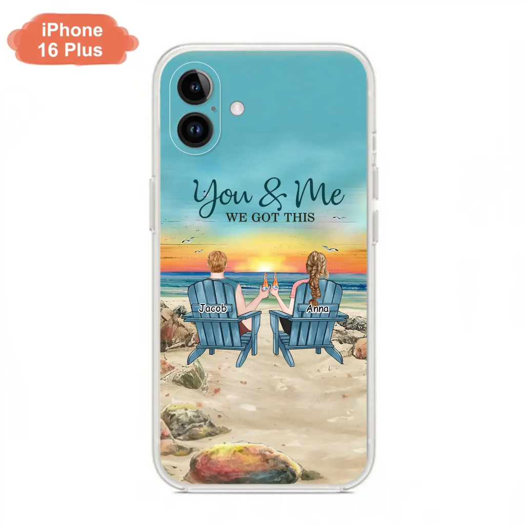 Custom Personalized Couple Phone Case - Gift Idea For Couple/ Valentines Day - You & Me We Got This - Case For iPhone/ Samsung