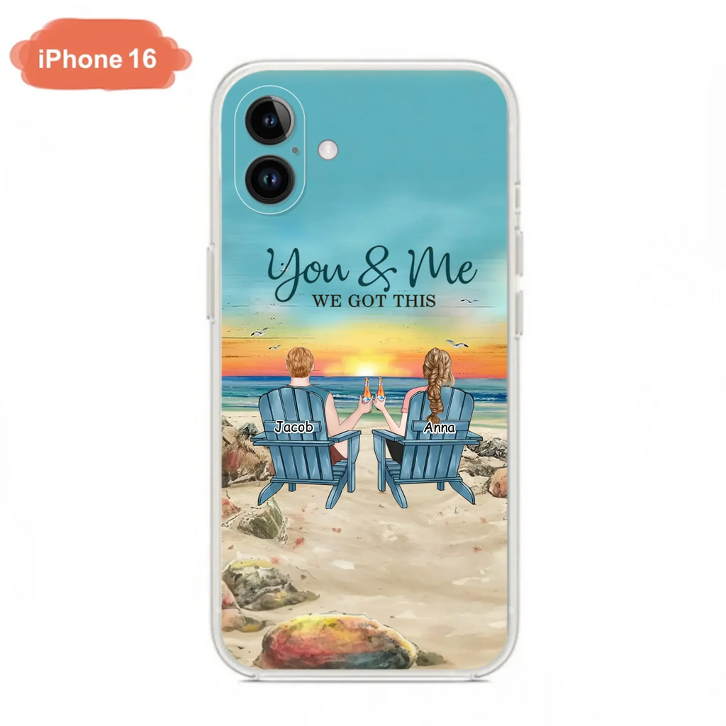 Custom Personalized Couple Phone Case - Gift Idea For Couple/ Valentines Day - You & Me We Got This - Case For iPhone/ Samsung