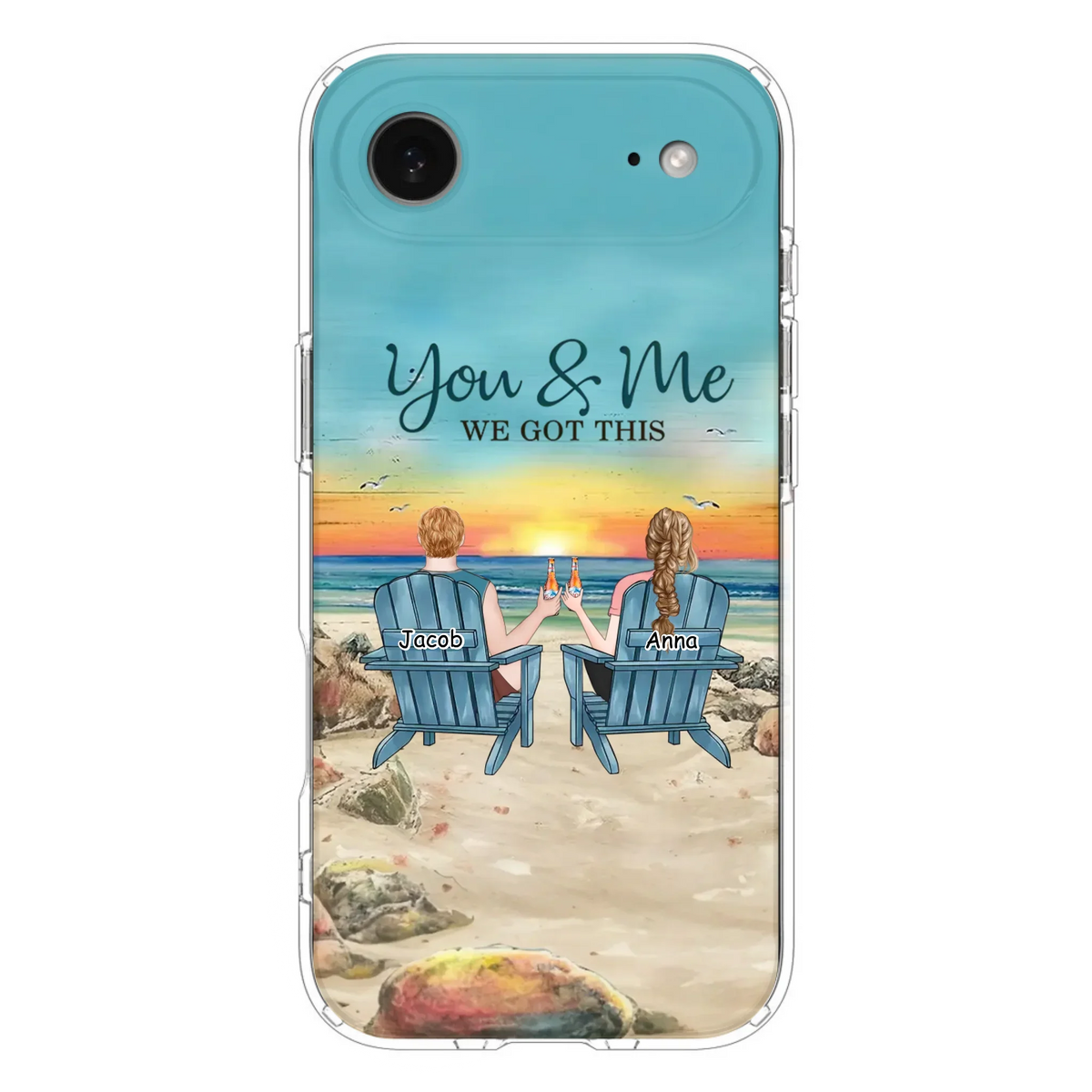 Custom Personalized Couple Phone Case - Gift Idea For Couple/ Valentines Day - You & Me We Got This - Case For iPhone/ Samsung
