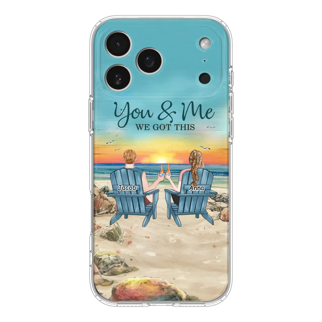 Custom Personalized Couple Phone Case - Gift Idea For Couple/ Valentines Day - You & Me We Got This - Case For iPhone/ Samsung