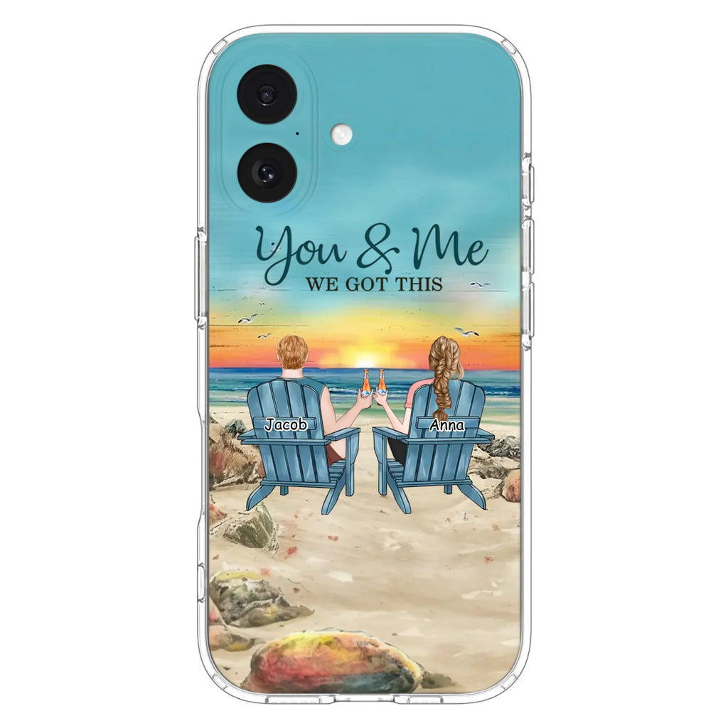 Custom Personalized Couple Phone Case - Gift Idea For Couple/ Valentines Day - You & Me We Got This - Case For iPhone/ Samsung
