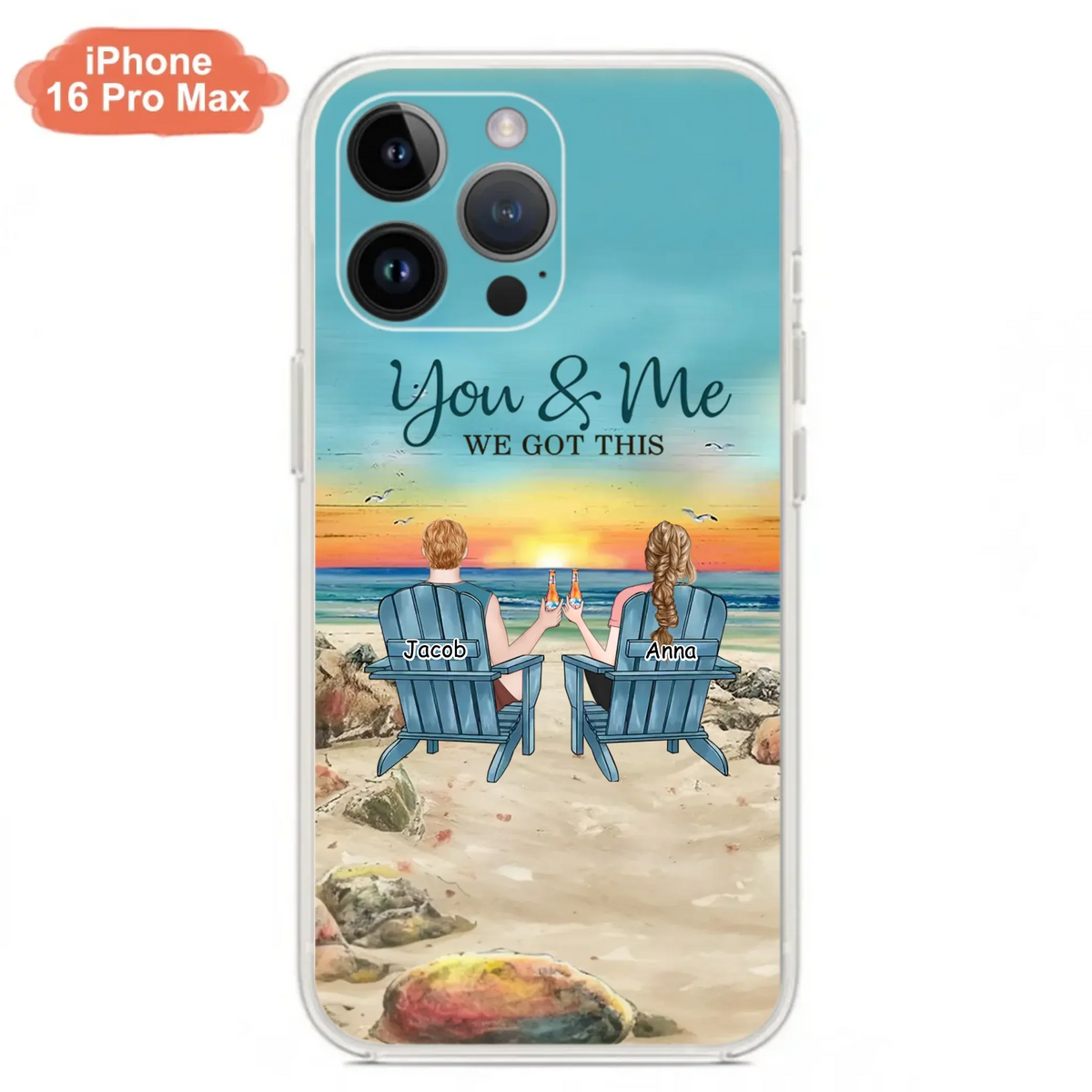 Custom Personalized Couple Phone Case - Gift Idea For Couple/ Valentines Day - You & Me We Got This - Case For iPhone/ Samsung