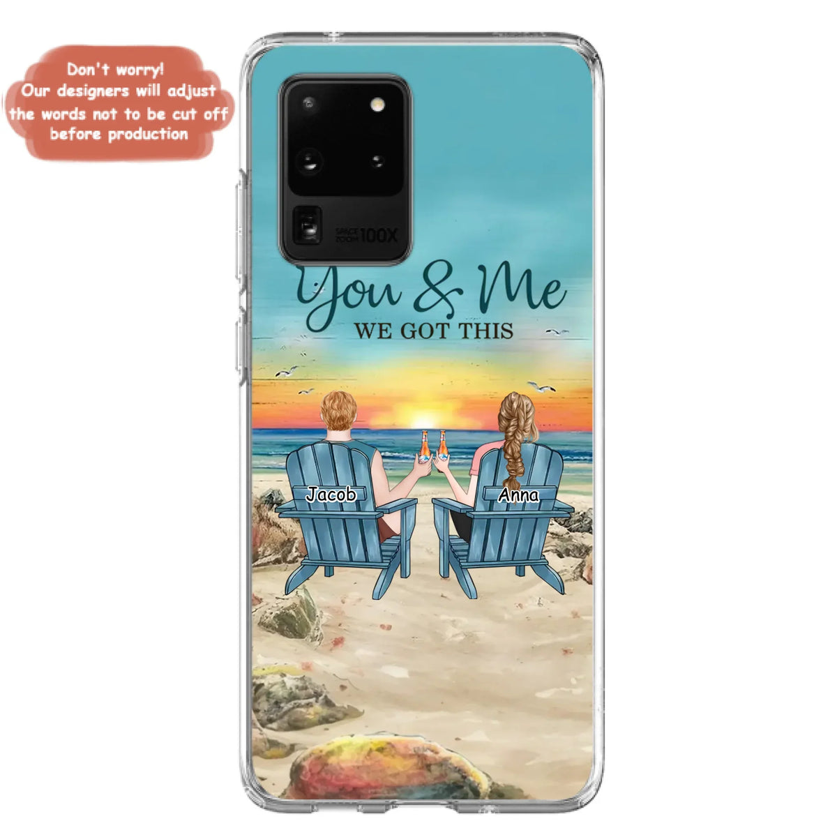 Custom Personalized Couple Phone Case - Gift Idea For Couple/ Valentines Day - You & Me We Got This - Case For iPhone/ Samsung