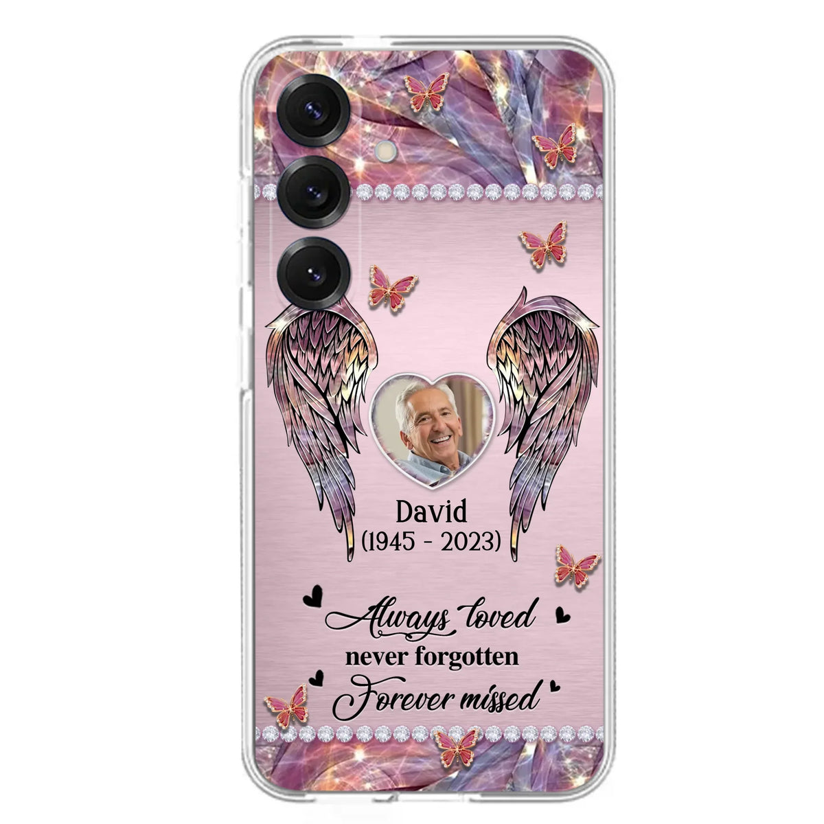Custom Personalized Memorial Phone Case - Memorial Gift Idea For Family - Case For iPhone/Samsung - Always Loved Never Forgotten Forever Missed