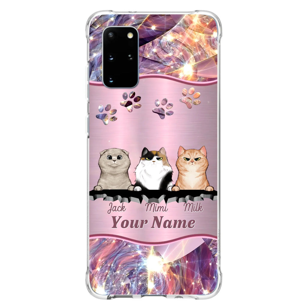 Custom Personalized Cats Phone Case - Gift Idea For Cat Lover - Up to 3  Cats - Cases For iPhone/Samsung