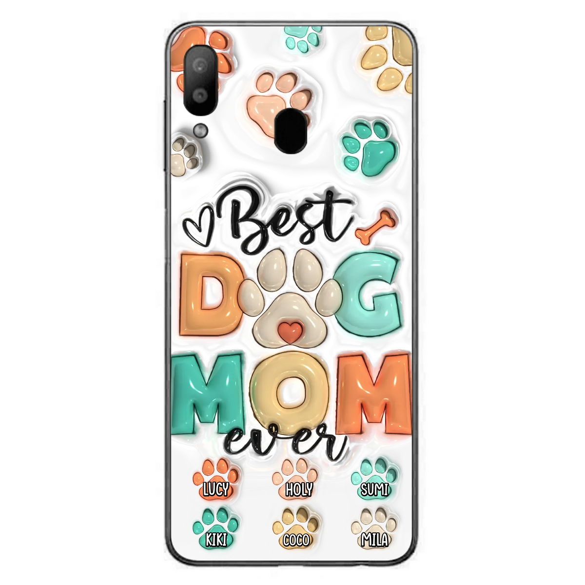 Personalized Dog Mom/Dad Phone Case - Gift Idea For Dog Owners/Lovers - Upto 6 Paws - Best Dog Mom Ever - Case For iPhone/Samsung