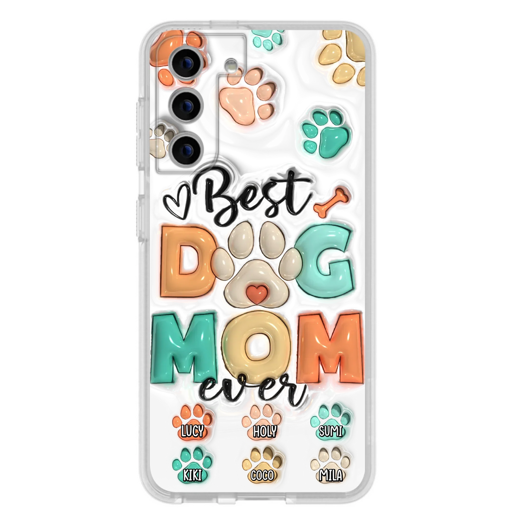 Personalized Dog Mom/Dad Phone Case - Gift Idea For Dog Owners/Lovers - Upto 6 Paws - Best Dog Mom Ever - Case For iPhone/Samsung
