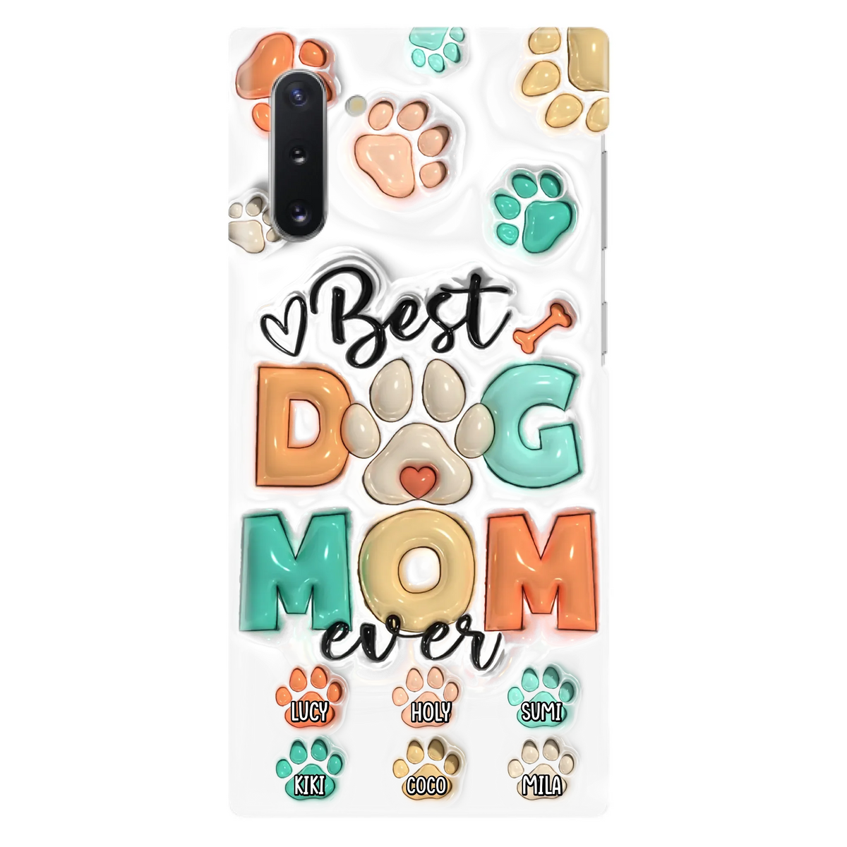 Personalized Dog Mom/Dad Phone Case - Gift Idea For Dog Owners/Lovers - Upto 6 Paws - Best Dog Mom Ever - Case For iPhone/Samsung