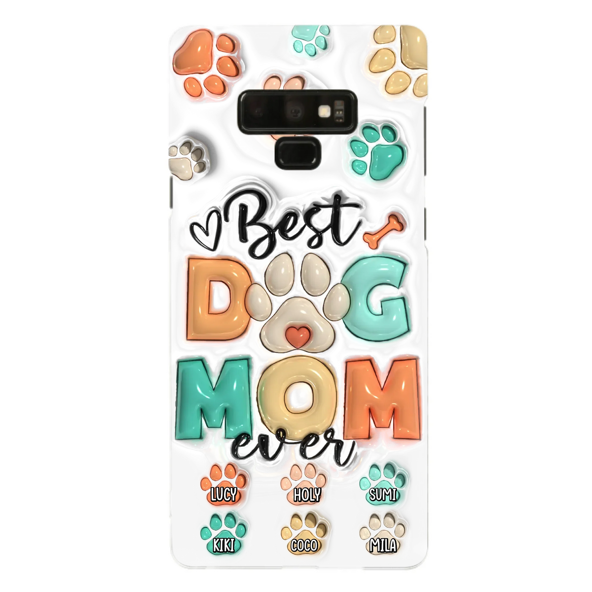Personalized Dog Mom/Dad Phone Case - Gift Idea For Dog Owners/Lovers - Upto 6 Paws - Best Dog Mom Ever - Case For iPhone/Samsung