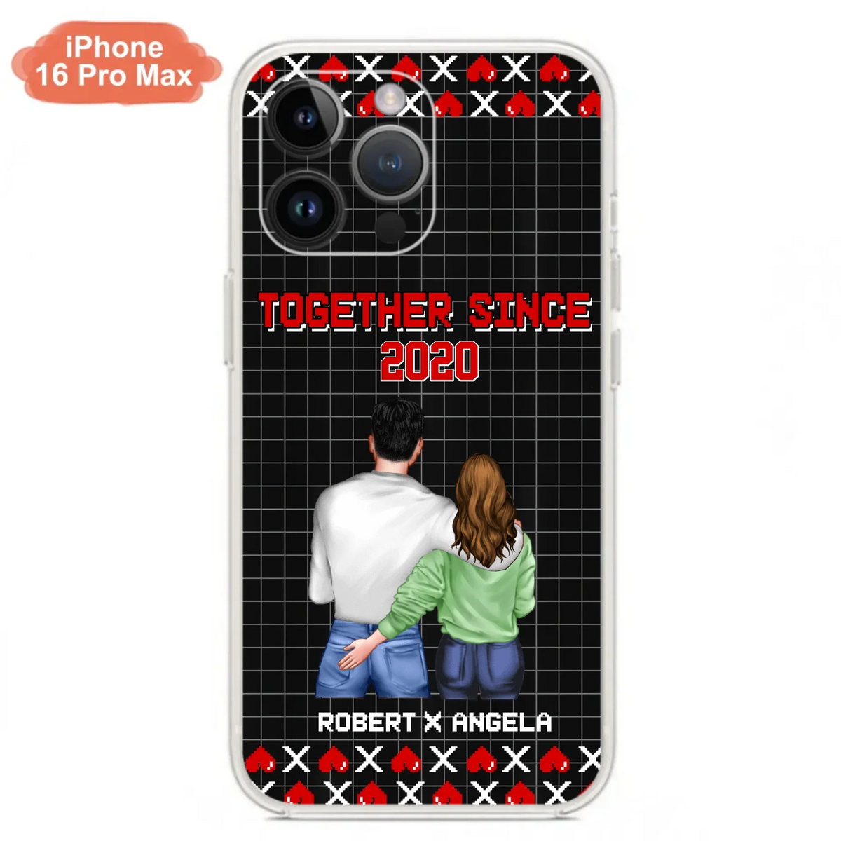 Custom Personalized Couple Phone Case - Gift Idea For Couple/Valentines Day - Together Since 2020 - Case For iPhone/Samsung