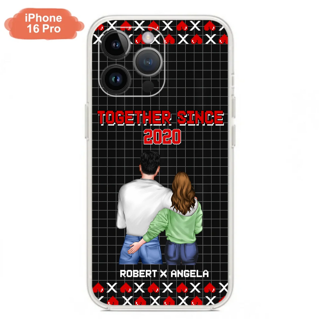 Custom Personalized Couple Phone Case - Gift Idea For Couple/Valentines Day - Together Since 2020 - Case For iPhone/Samsung