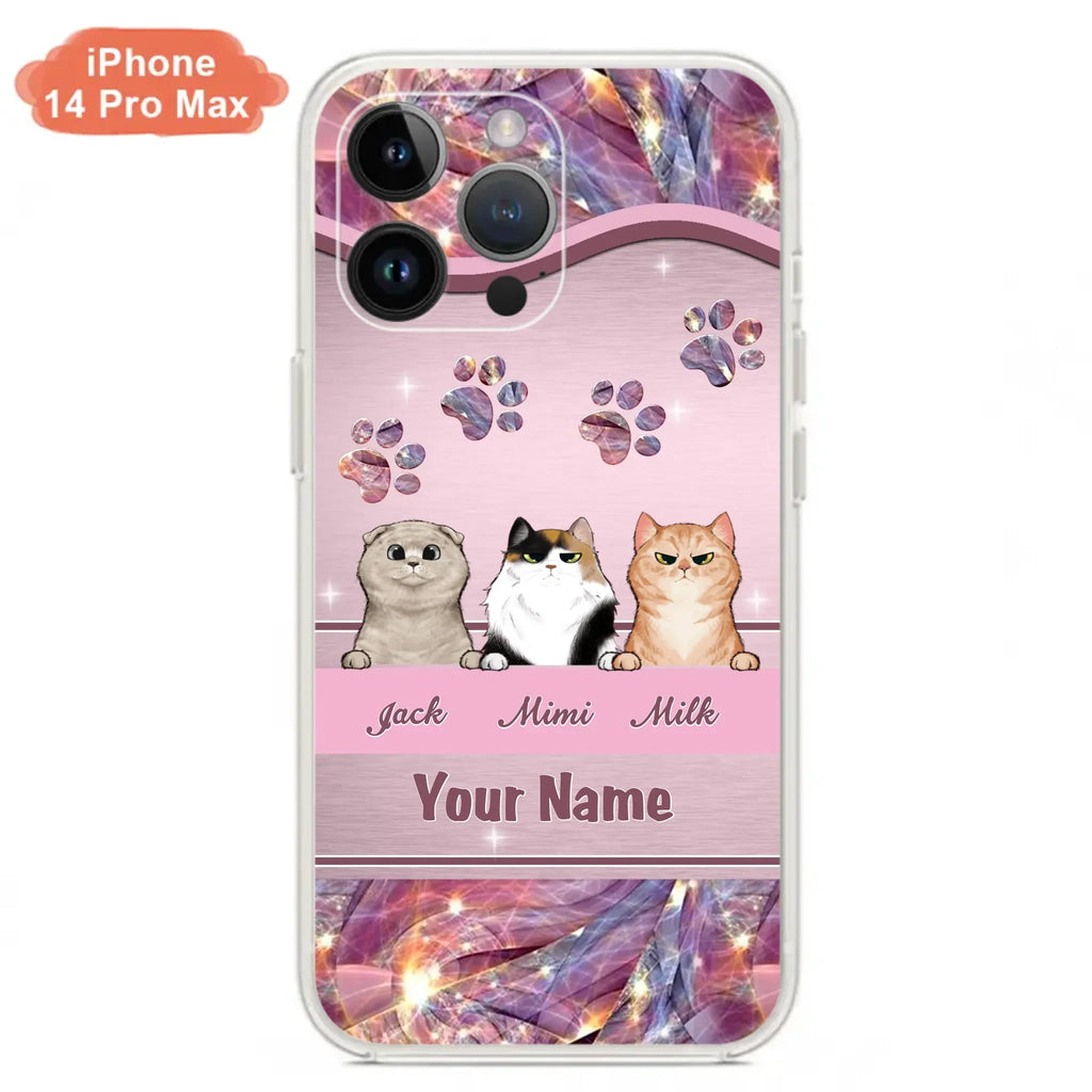 Custom Personalized Cat Phone Case For iPhone And Samsung - Gift Idea For Cat Lover - Up to 3  Cats