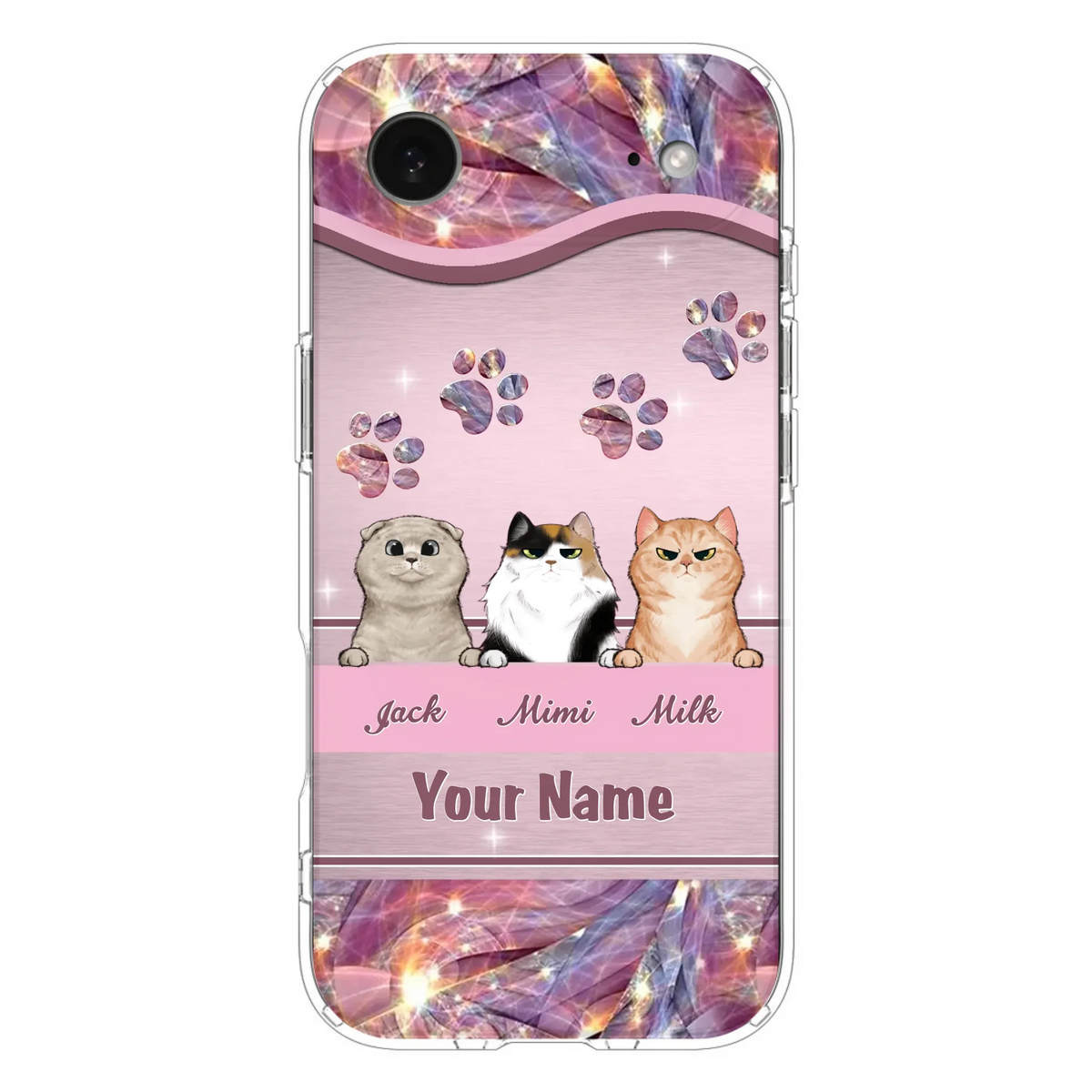 Custom Personalized Cat Phone Case For iPhone And Samsung - Gift Idea For Cat Lover - Up to 3  Cats
