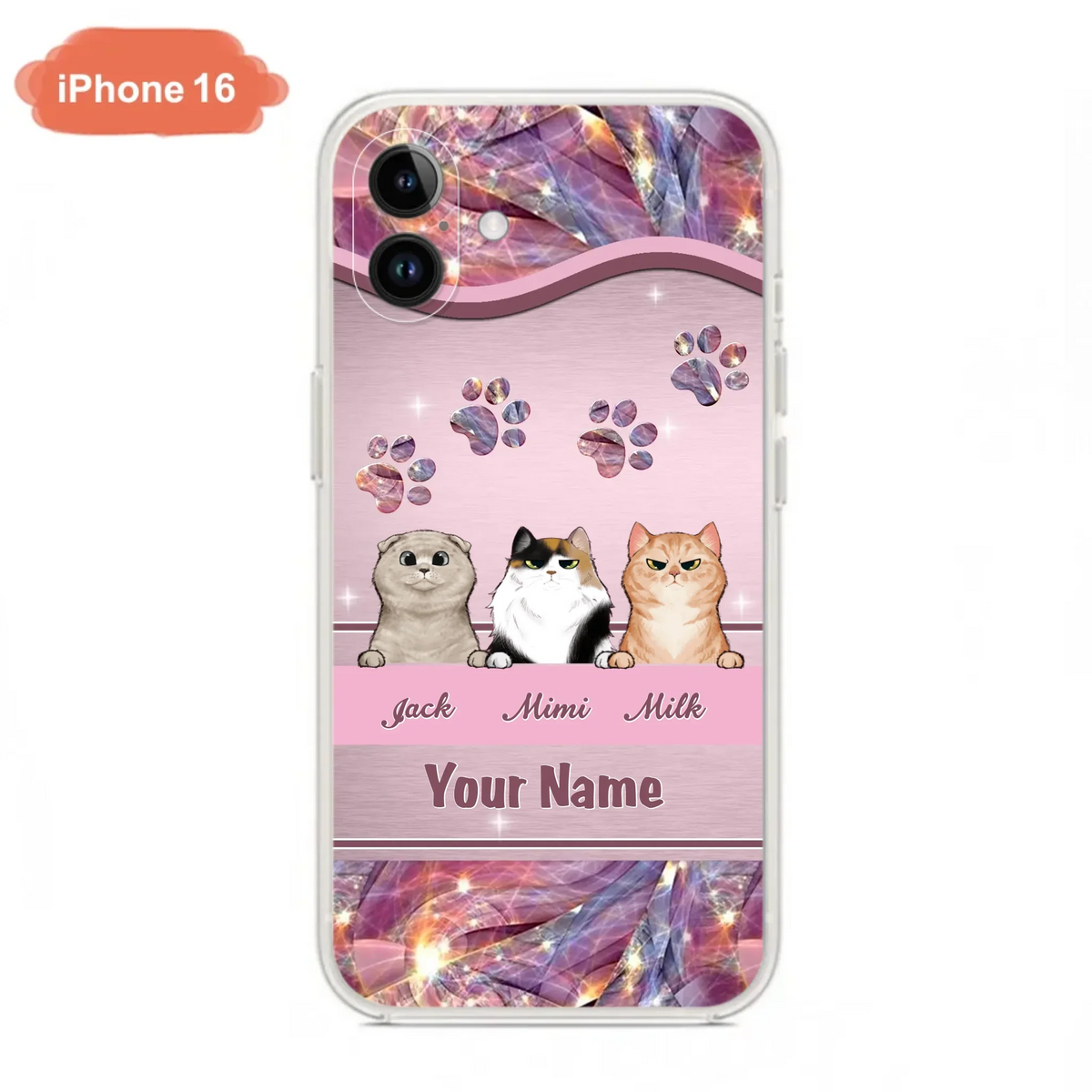 Custom Personalized Cat Phone Case For iPhone And Samsung - Gift Idea For Cat Lover - Up to 3  Cats