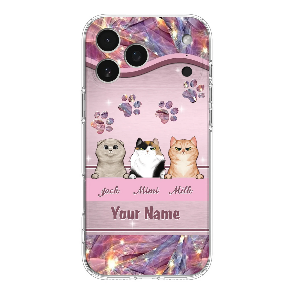 Custom Personalized Cat Phone Case For iPhone And Samsung - Gift Idea For Cat Lover - Up to 3  Cats