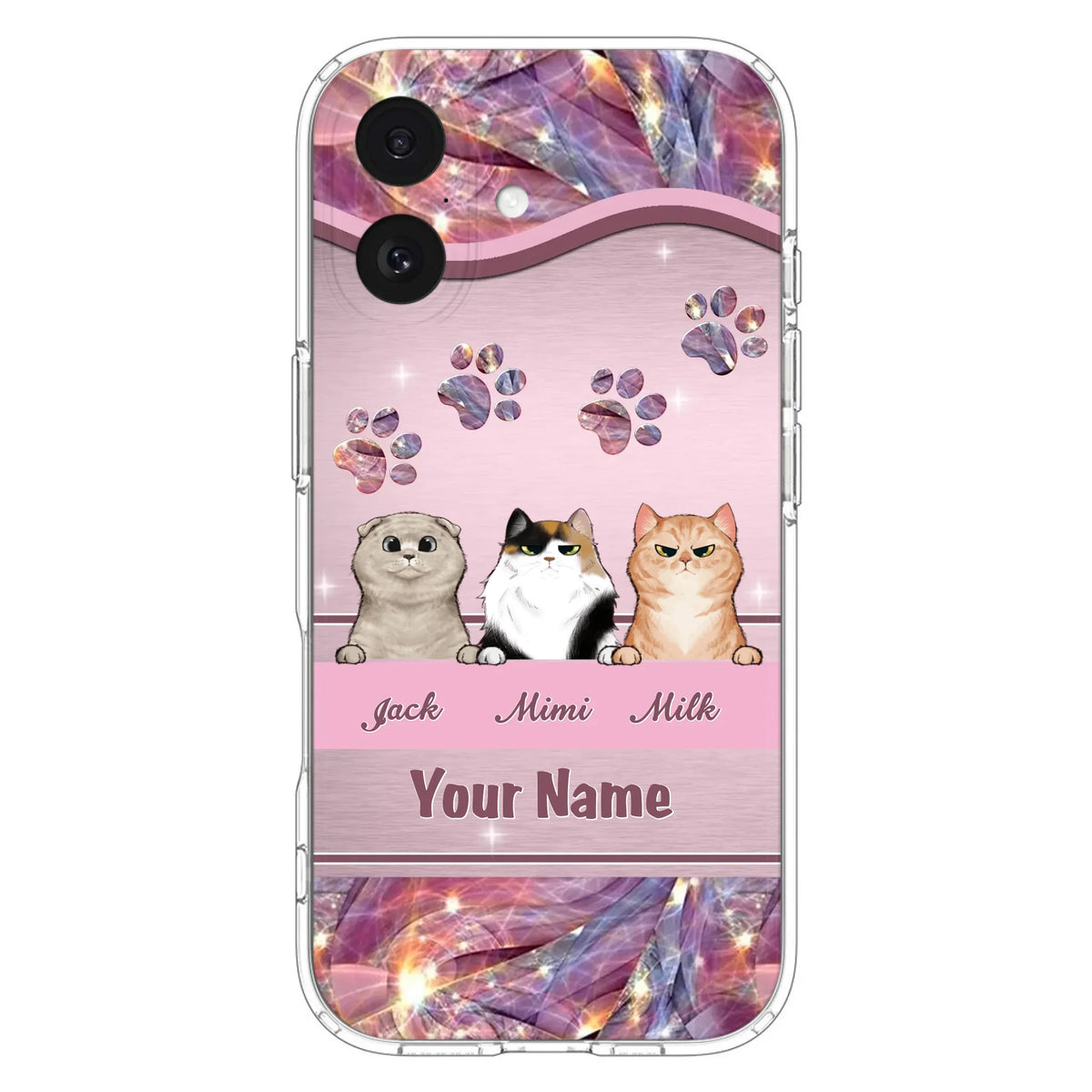 Custom Personalized Cat Phone Case For iPhone And Samsung - Gift Idea For Cat Lover - Up to 3  Cats