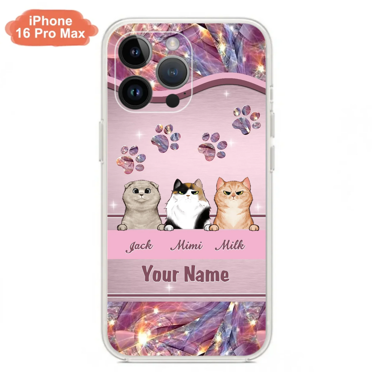 Custom Personalized Cat Phone Case For iPhone And Samsung - Gift Idea For Cat Lover - Up to 3  Cats