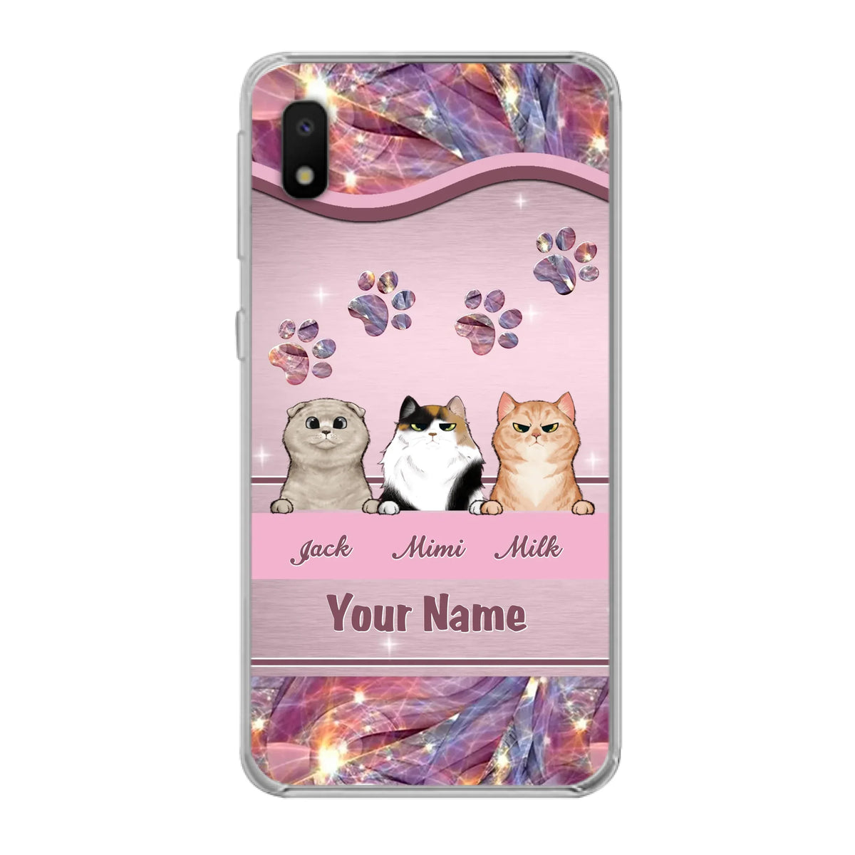 Custom Personalized Cat Phone Case For iPhone And Samsung - Gift Idea For Cat Lover - Up to 3  Cats