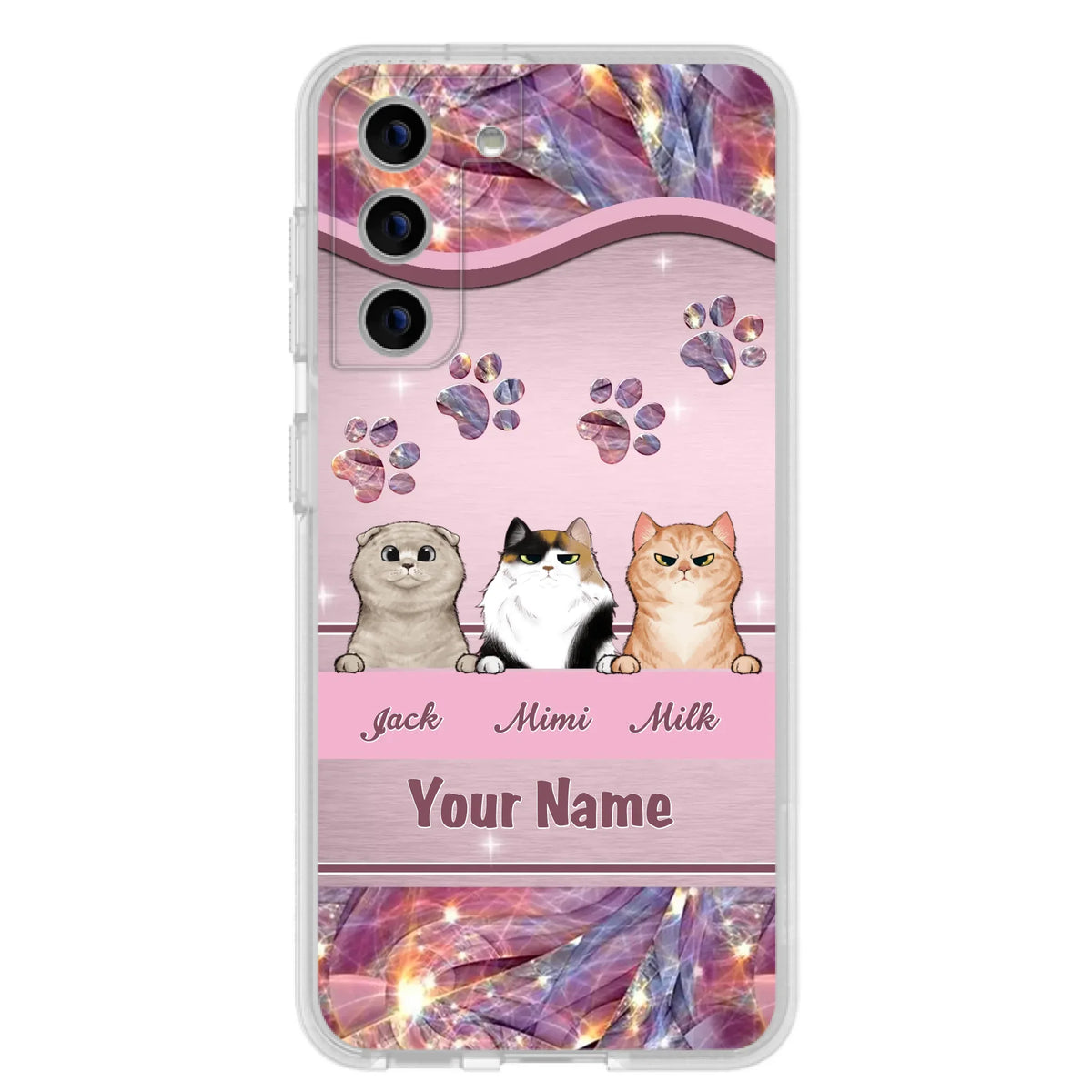 Custom Personalized Cat Phone Case For iPhone And Samsung - Gift Idea For Cat Lover - Up to 3  Cats