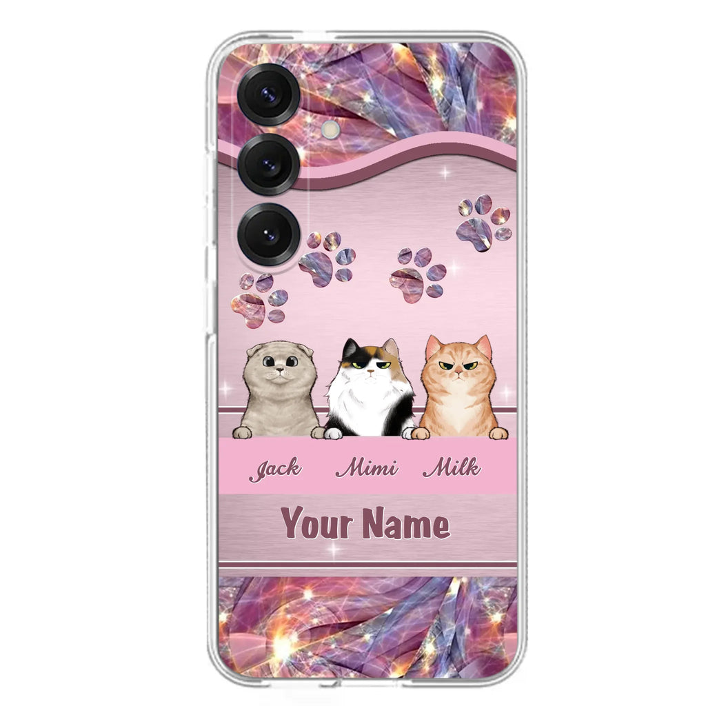 Custom Personalized Cat Phone Case For iPhone And Samsung - Gift Idea For Cat Lover - Up to 3  Cats