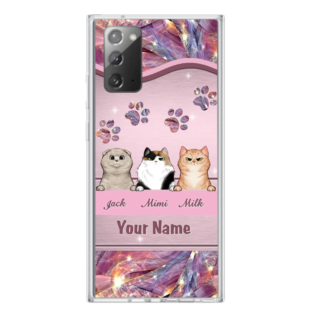 Custom Personalized Cat Phone Case For iPhone And Samsung - Gift Idea For Cat Lover - Up to 3  Cats