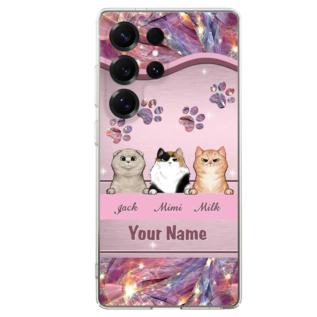 Custom Personalized Cat Phone Case For iPhone And Samsung - Gift Idea For Cat Lover - Up to 3  Cats