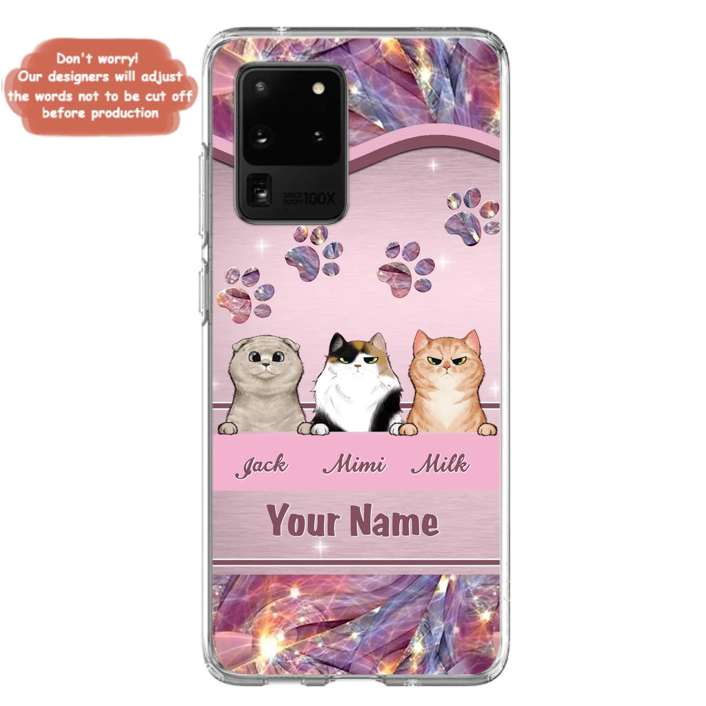 Custom Personalized Cat Phone Case For iPhone And Samsung - Gift Idea For Cat Lover - Up to 3  Cats